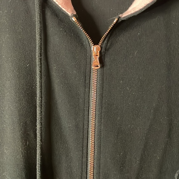 EUC Michelle Mae Black hoodie with pink accents size 2X - Picture 3 of 5